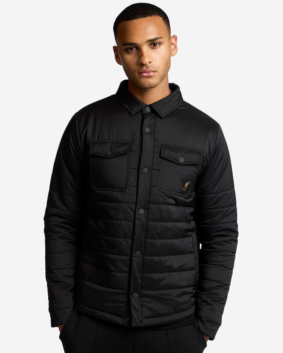 LFC Mens Padded Shacket Black - Image 1