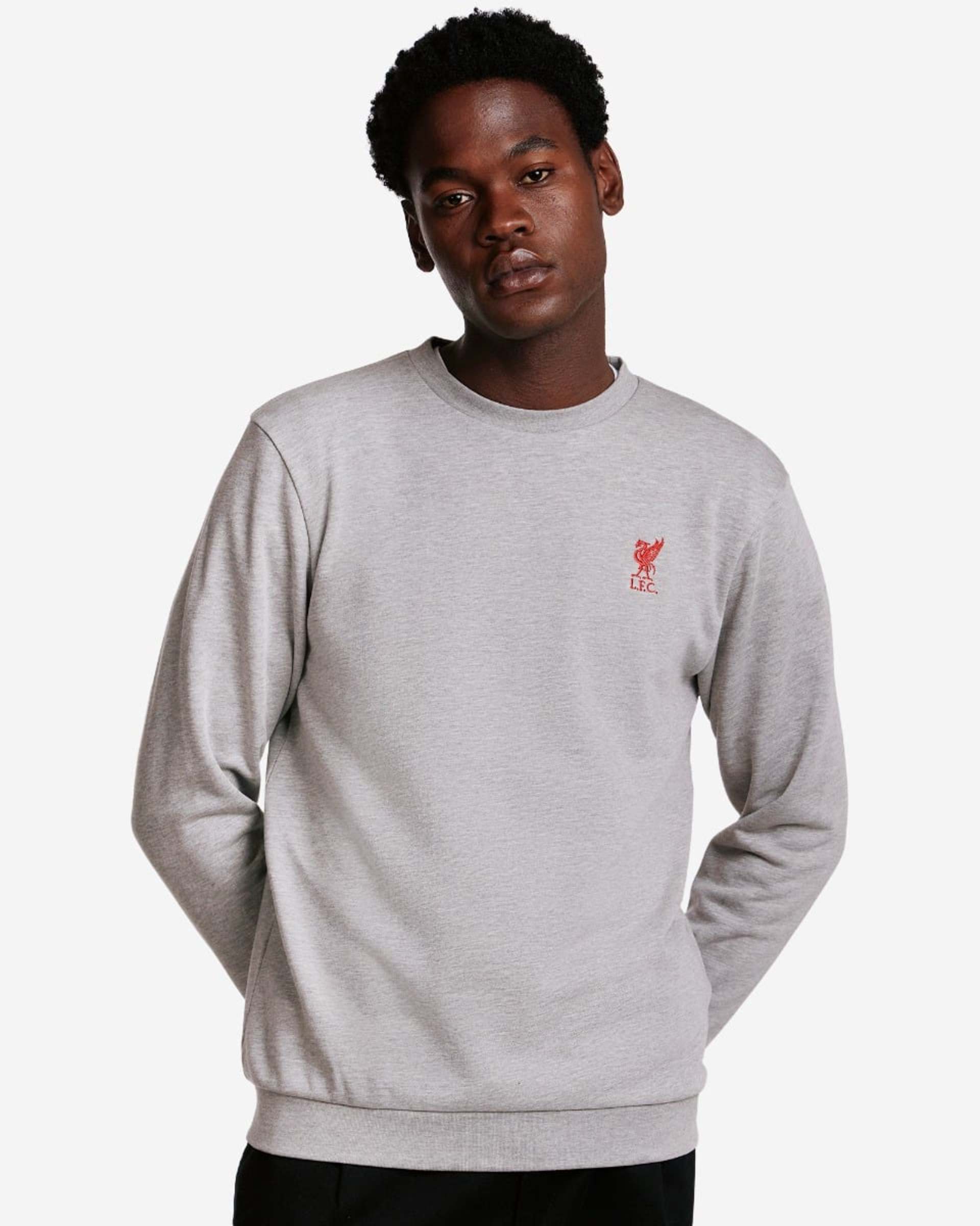 เสื้อสเวตเตอร์คอครูวบุรุษ LFC สีเทา มาร์ล - Image 1