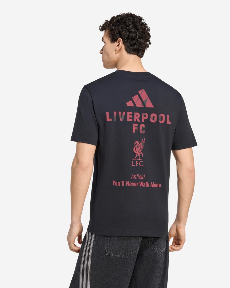 LFC adidas Mens 26/27 Stadium Graphic Tee Black - Image 1