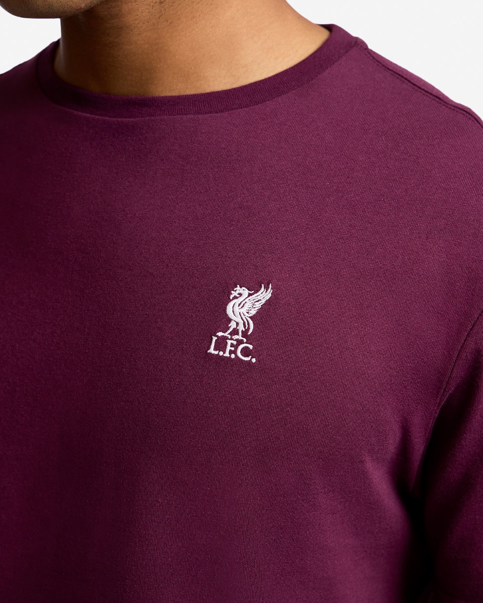 LFC Liverbird Broderad T-shirt Herr Cherry - Image 2