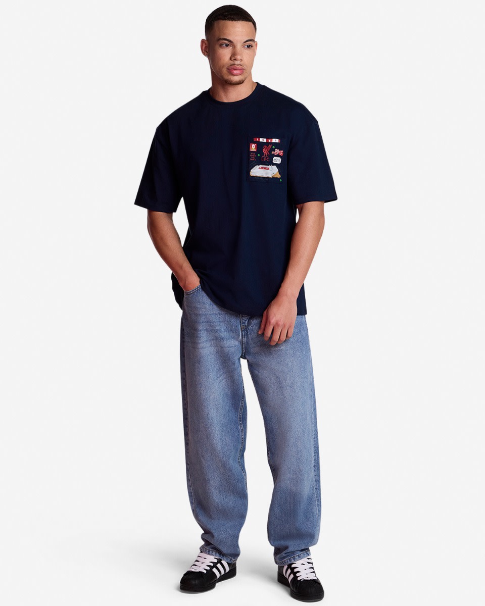 LFC Landmarks Mens Oversize Tee Navy - Image 3