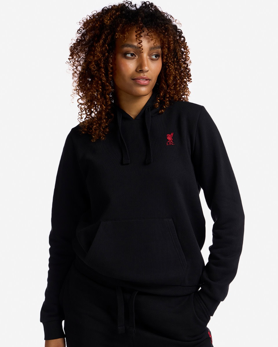 LFC Womens Logo Overhead Hoody Black - Image 1