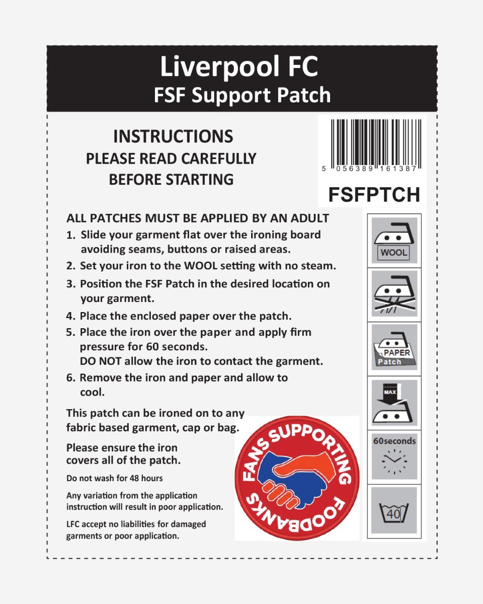 Fans, der understøtter Food Banks Patch - Image 2