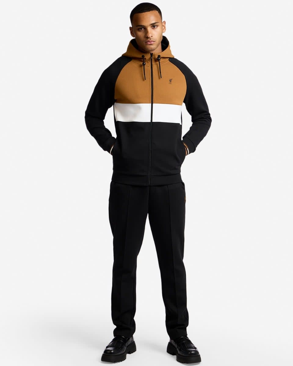 LFC Mens Colour Block Hoody Black - Image 3
