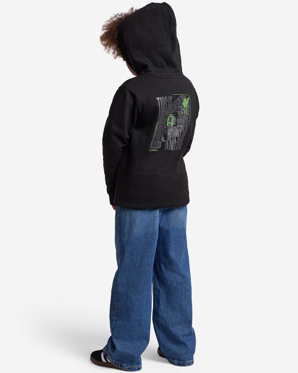 LFC Juniors Anfield Hoodie Black - Image 4