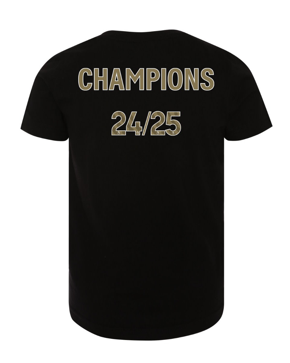 LFC Juniors Champions 24/25 Tee Black - Image 1