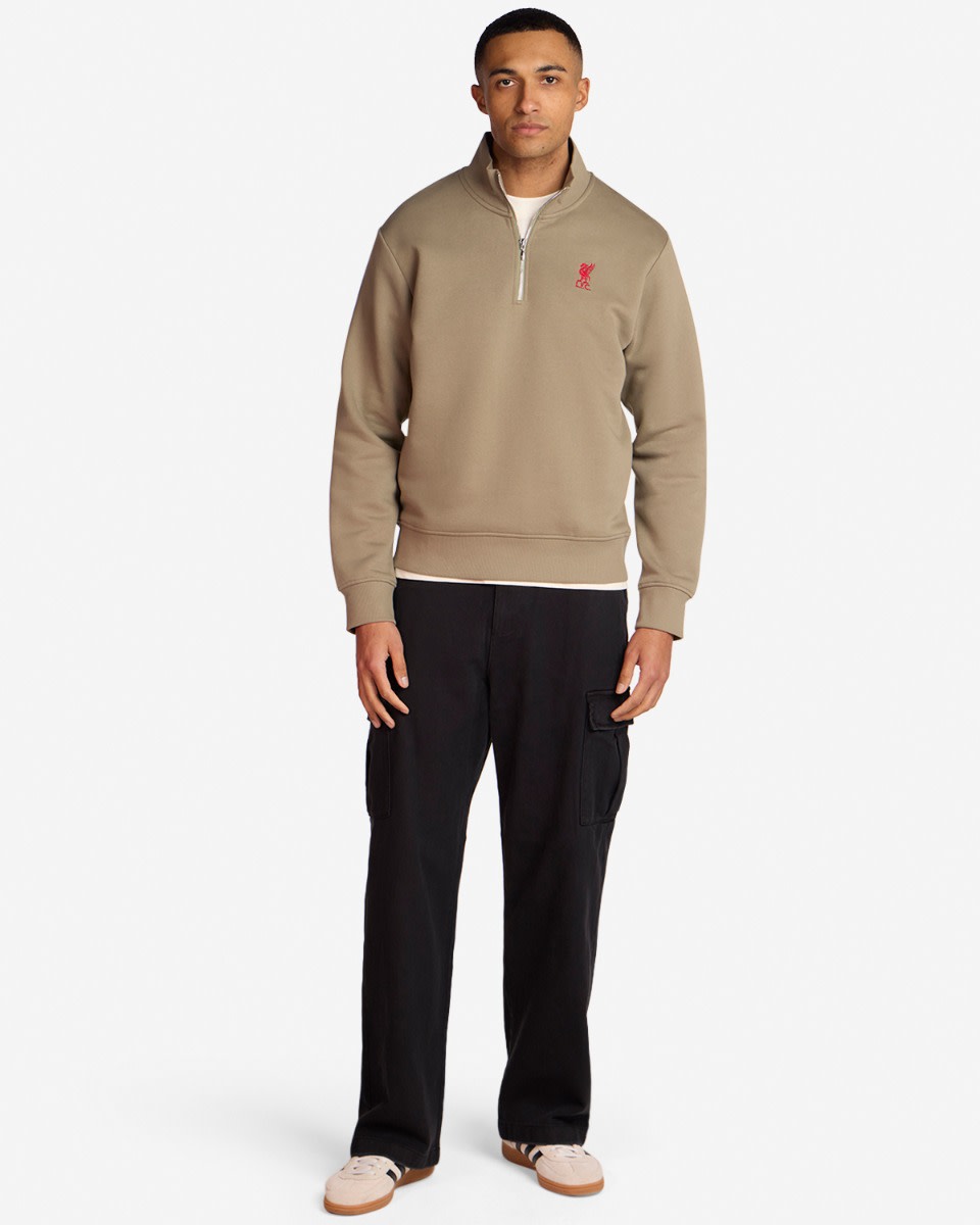LFC メンズクオータージップトップカーキ - Image 3