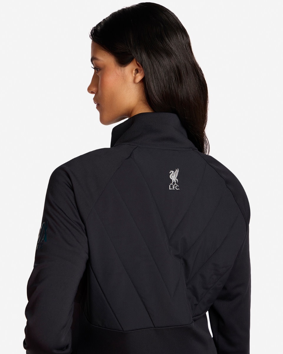 LFC Womens Quilted Panel Jacket Black - Image 2