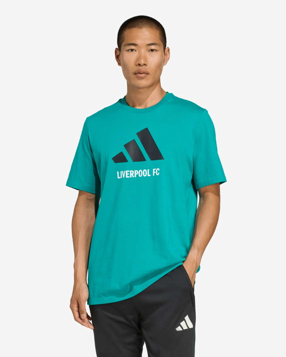 LFC adidas Adults 25/26 Graphic Tee Green - Image 1