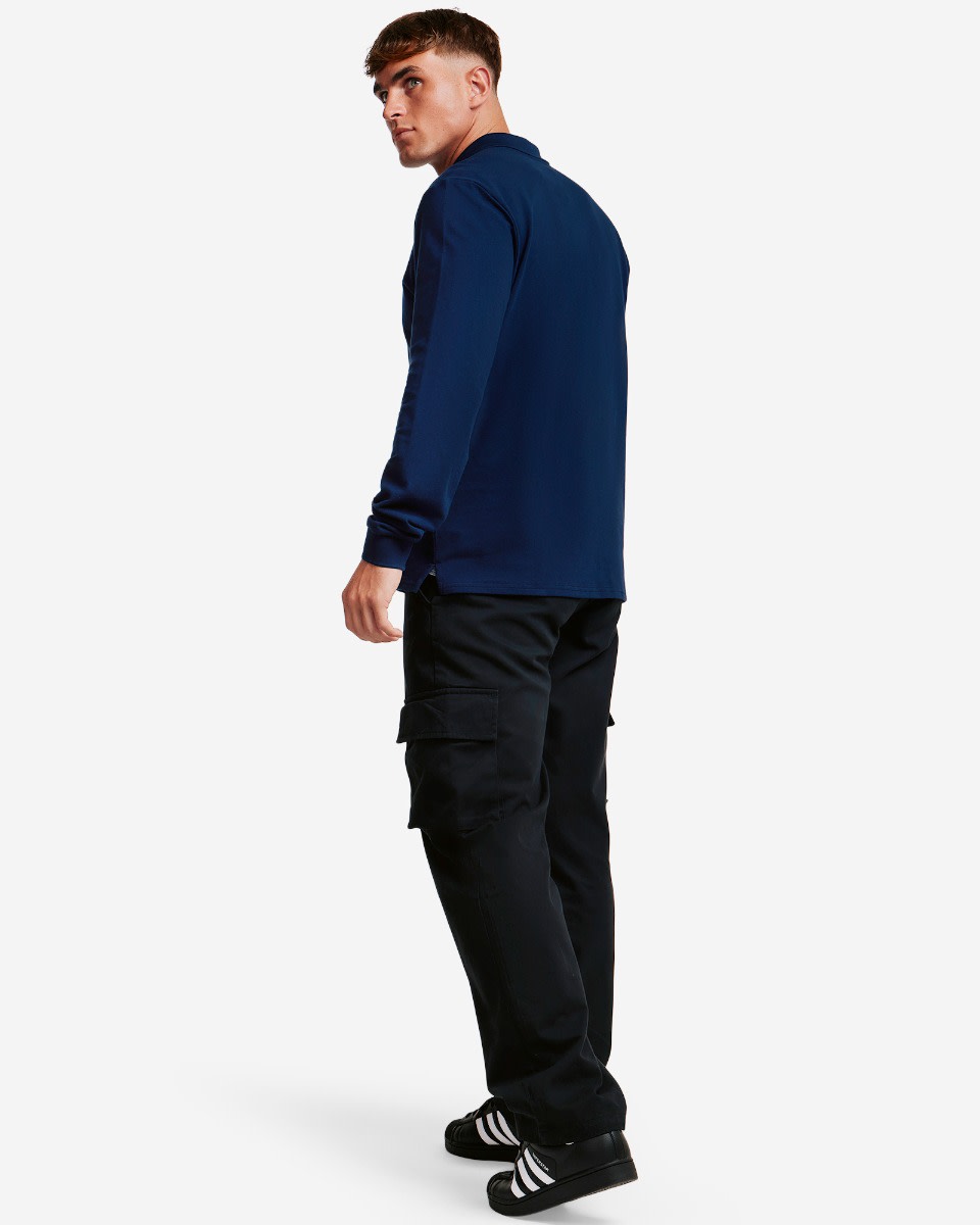 LFC Mens Long Sleeve Polo Navy - Image 4