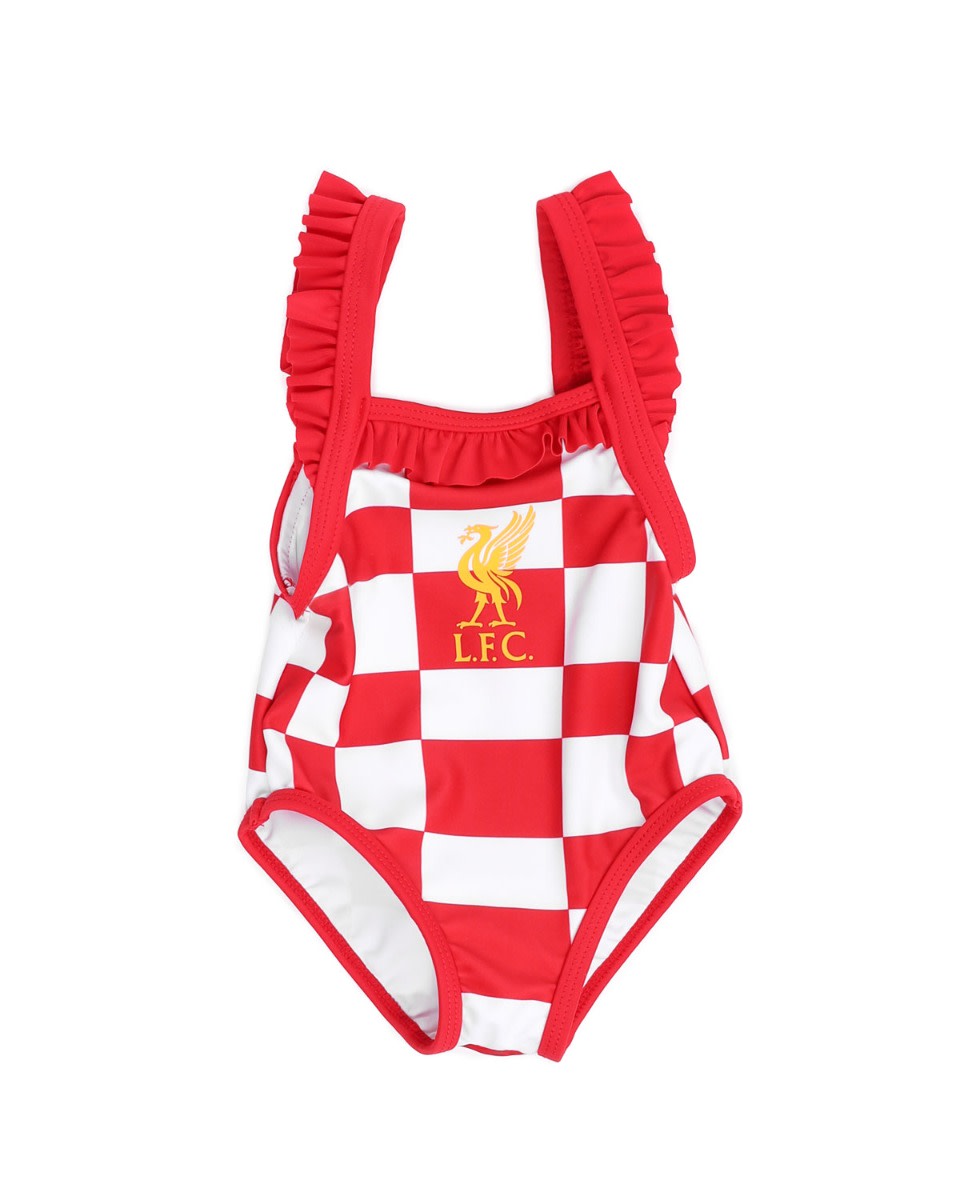LFC Baby Check Swimming Costume Red - Image 1