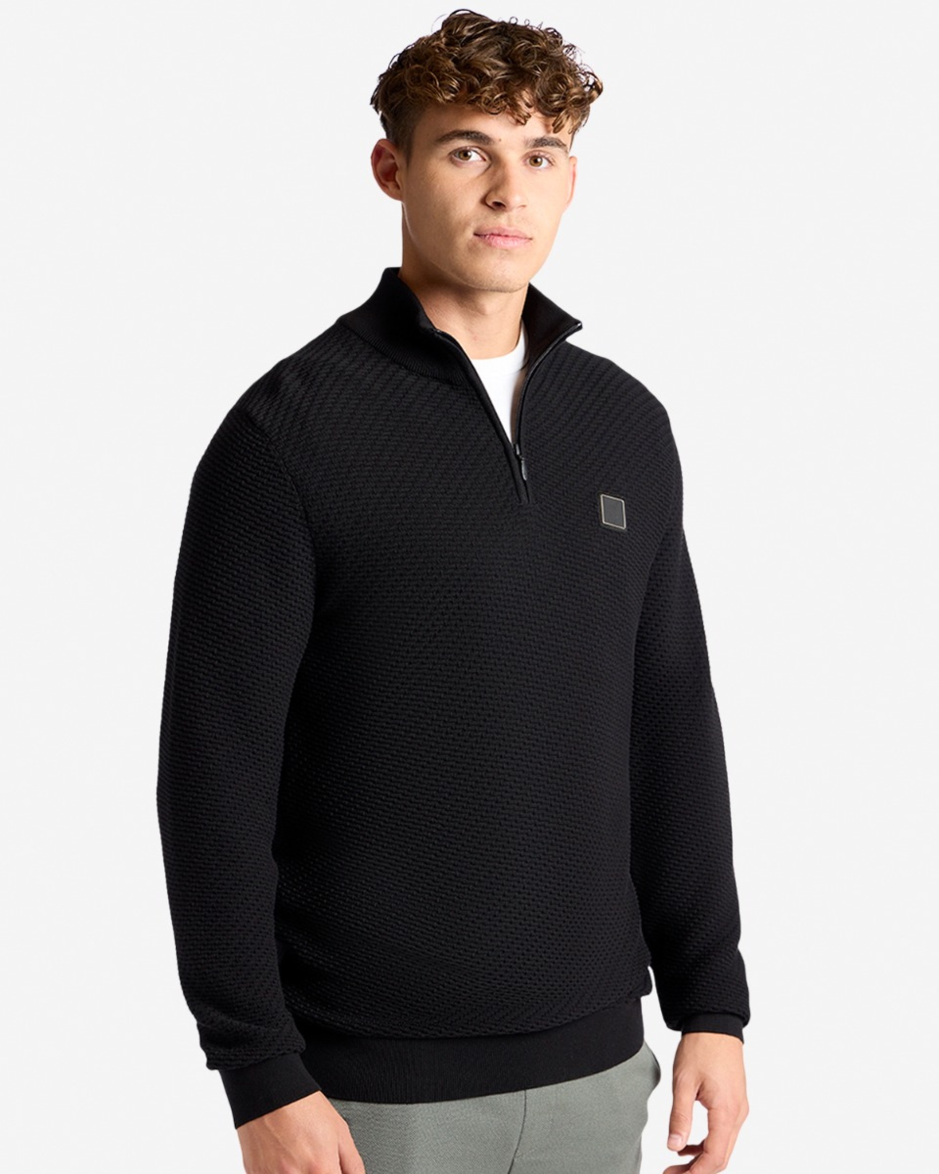LFC Herre Firma 1/4 Zip Strik Sort - Image 2
