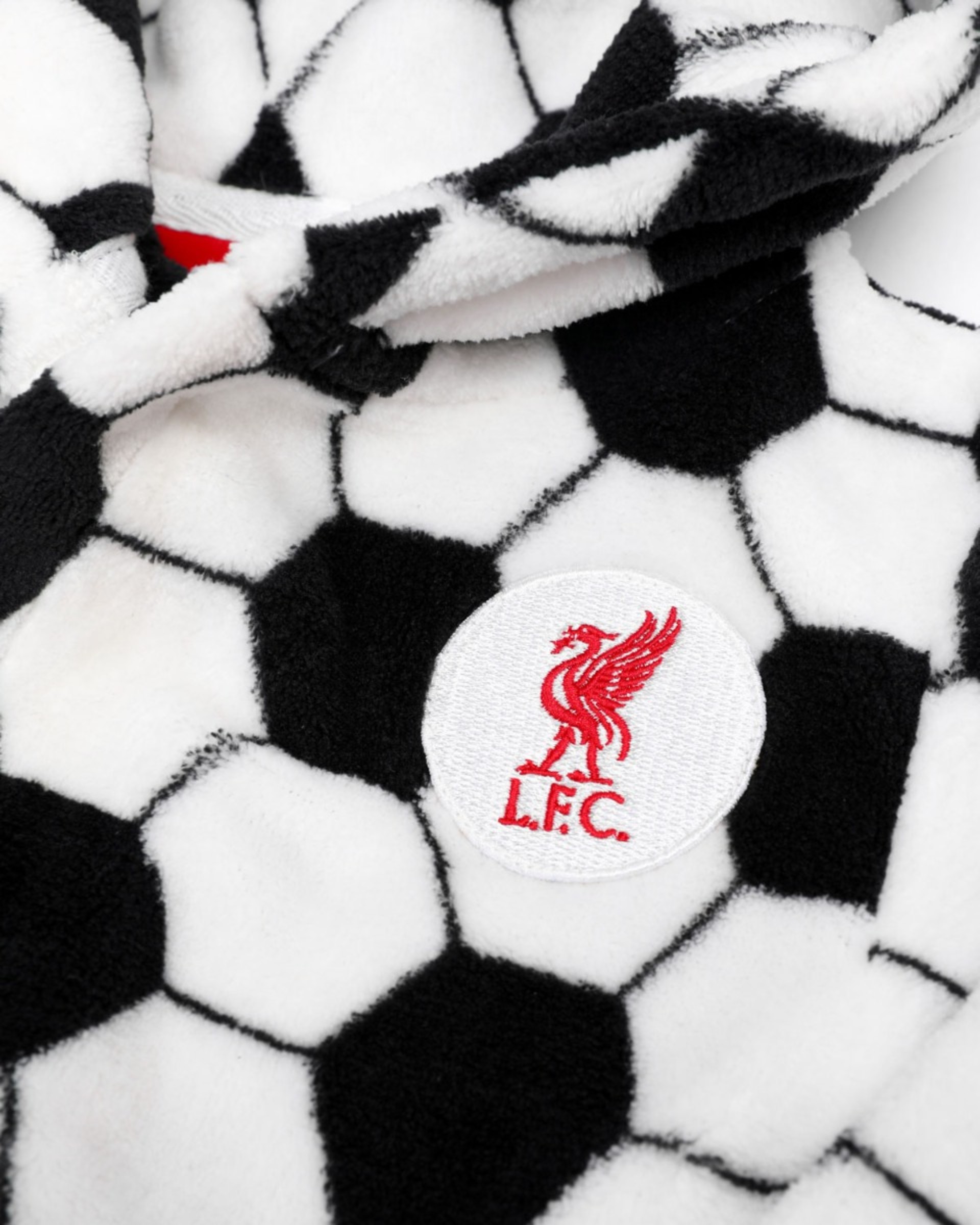 LFC Fußball-Baby-Bademantel mit Kapuze, Schwarz/Weiß - Image 2