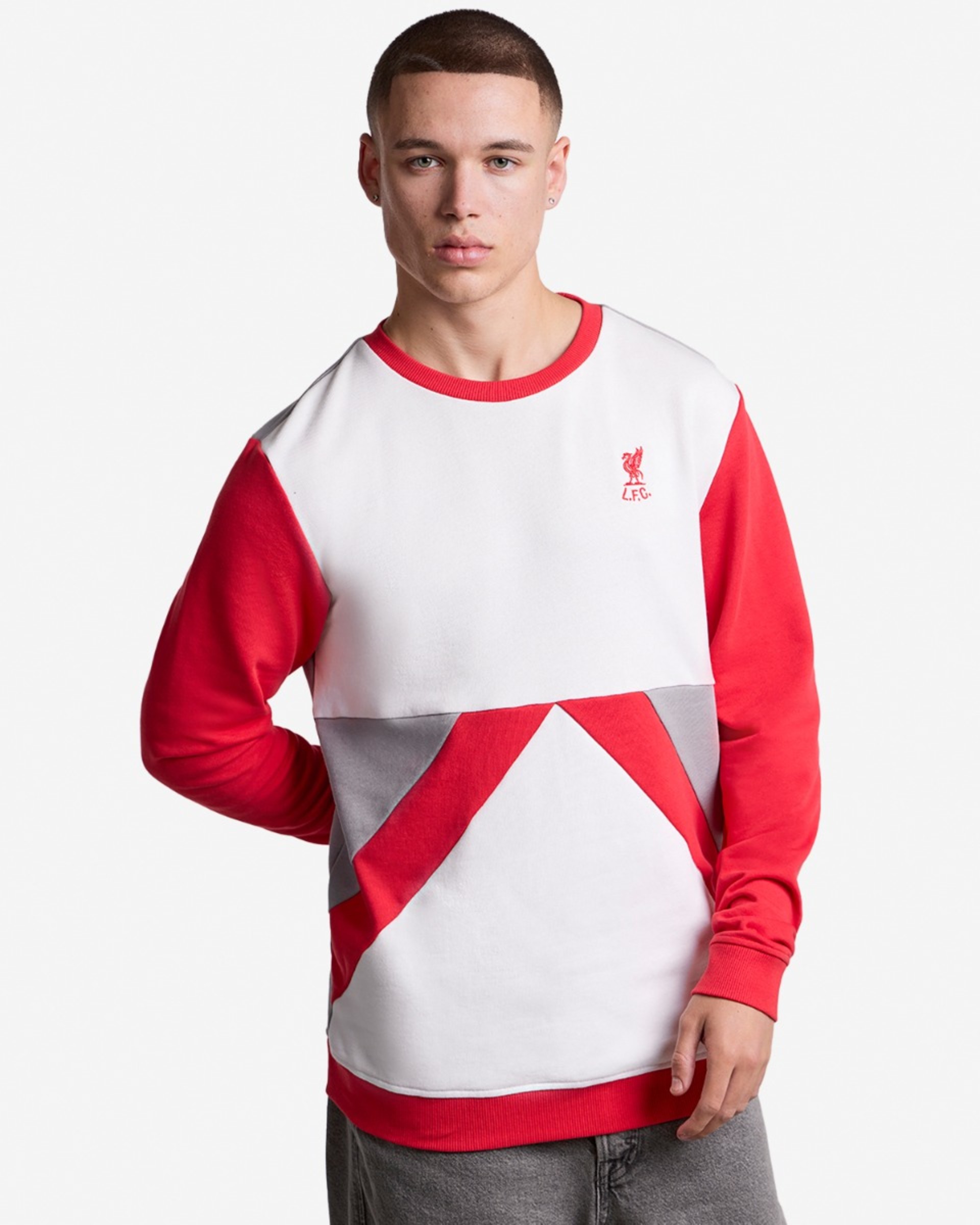 Sudadera LFC con cuello redondo de 86 paneles para hombre, color blanco - Image 1