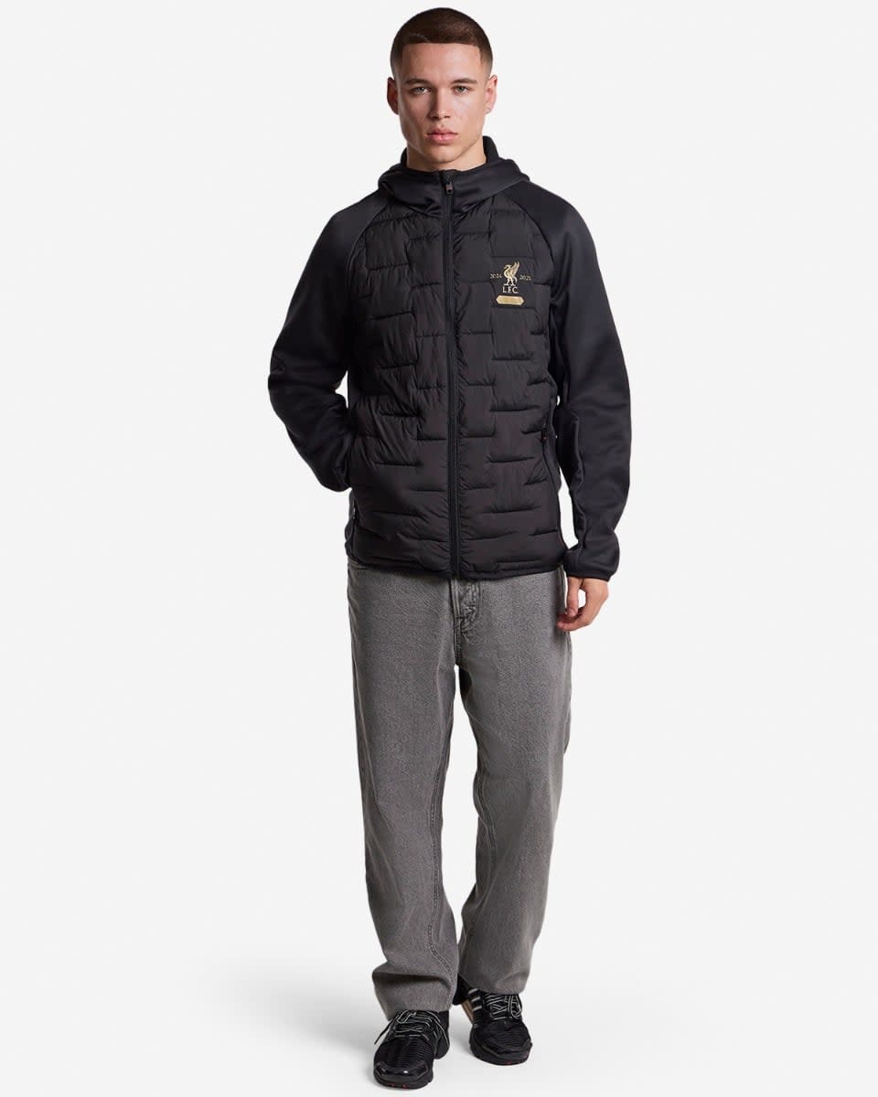 LFC Mens Champions Hybrid Jacket Black - Image 3
