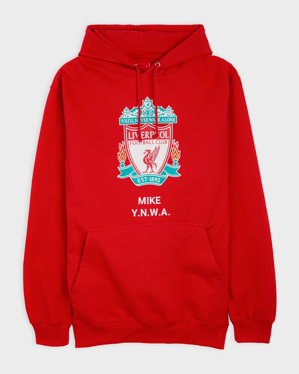 LFC Crest Personalised Red Hoody - Image 2