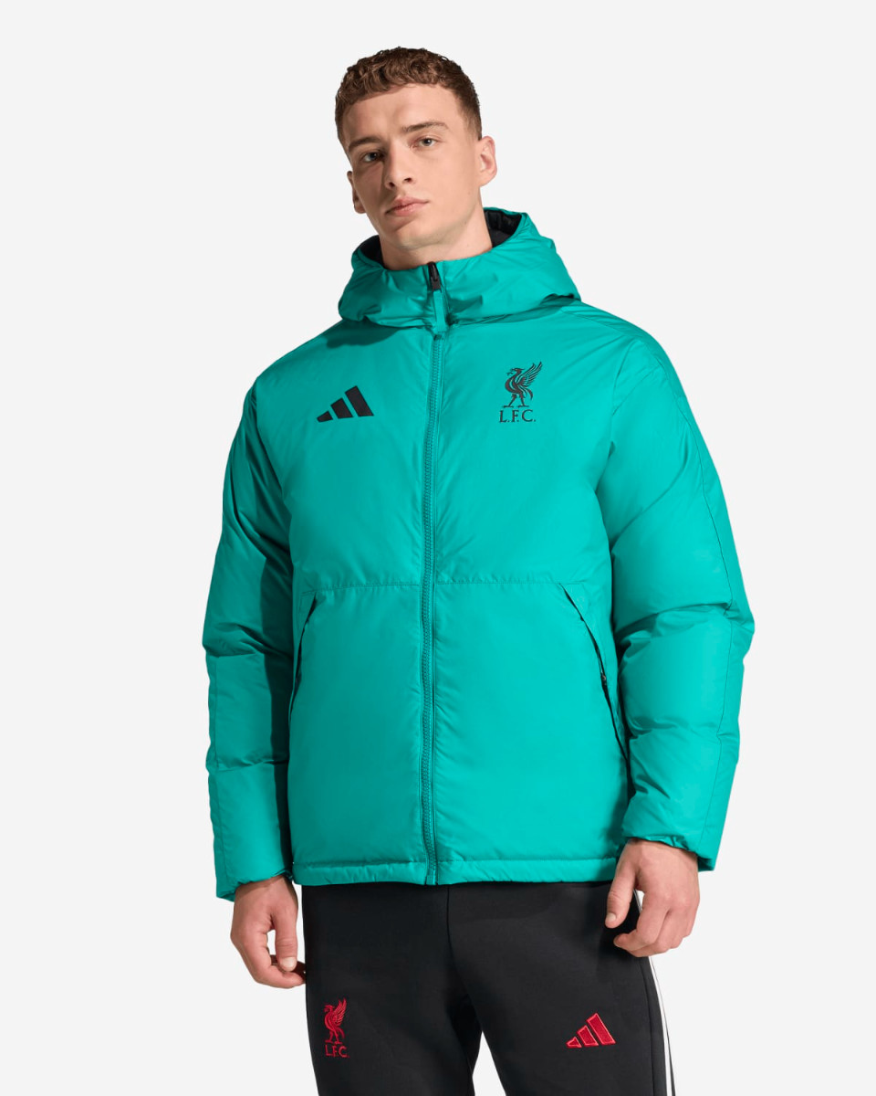 LFC adidas Mens 25/26 Reversible Down Jacket Green - Image 1