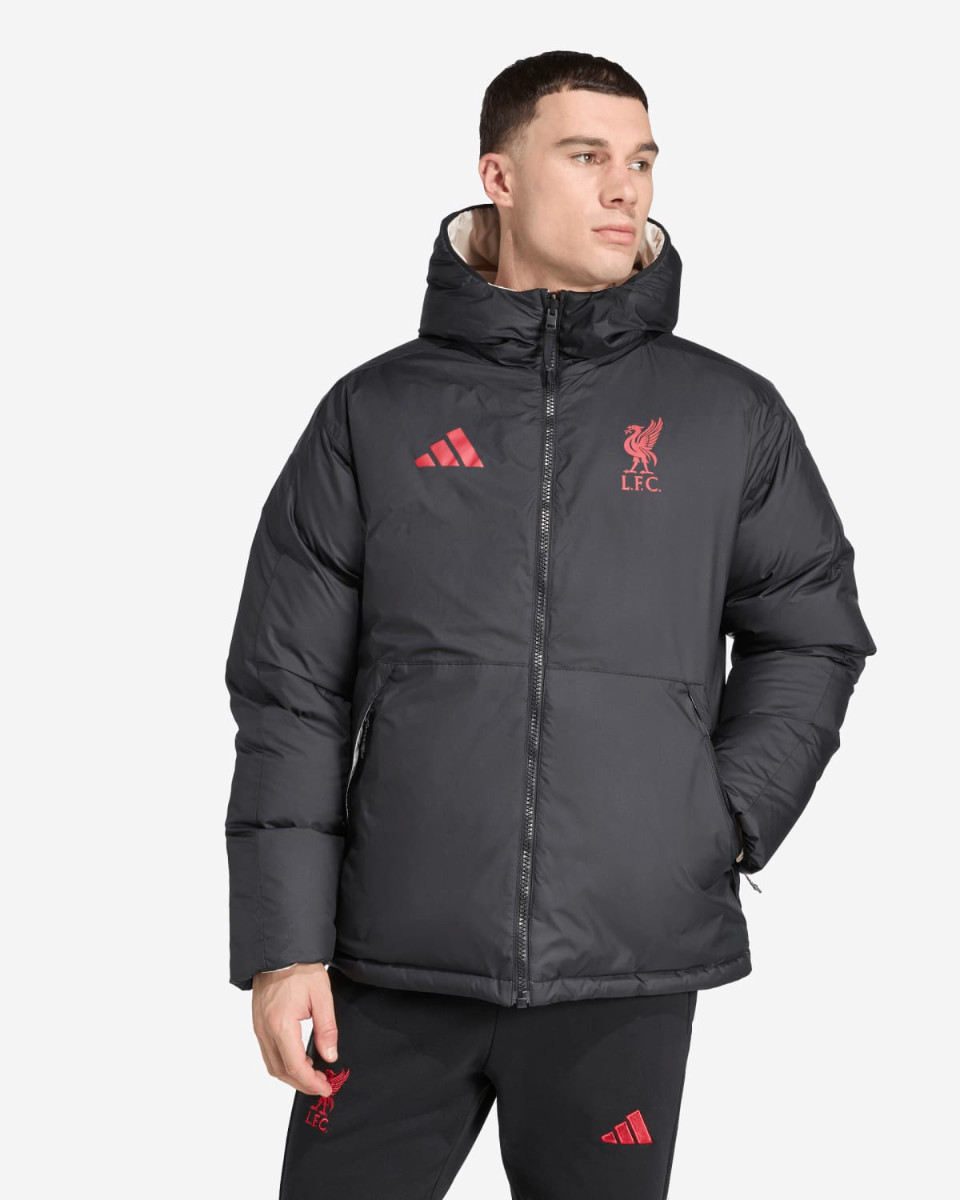 LFC adidas Adults 25/26 Reversible Down Jacket Black - Image 1