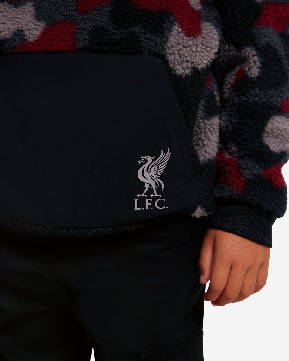 LFC Juniors Oversized YNWA Fleece Hoodie Grey - Image 4