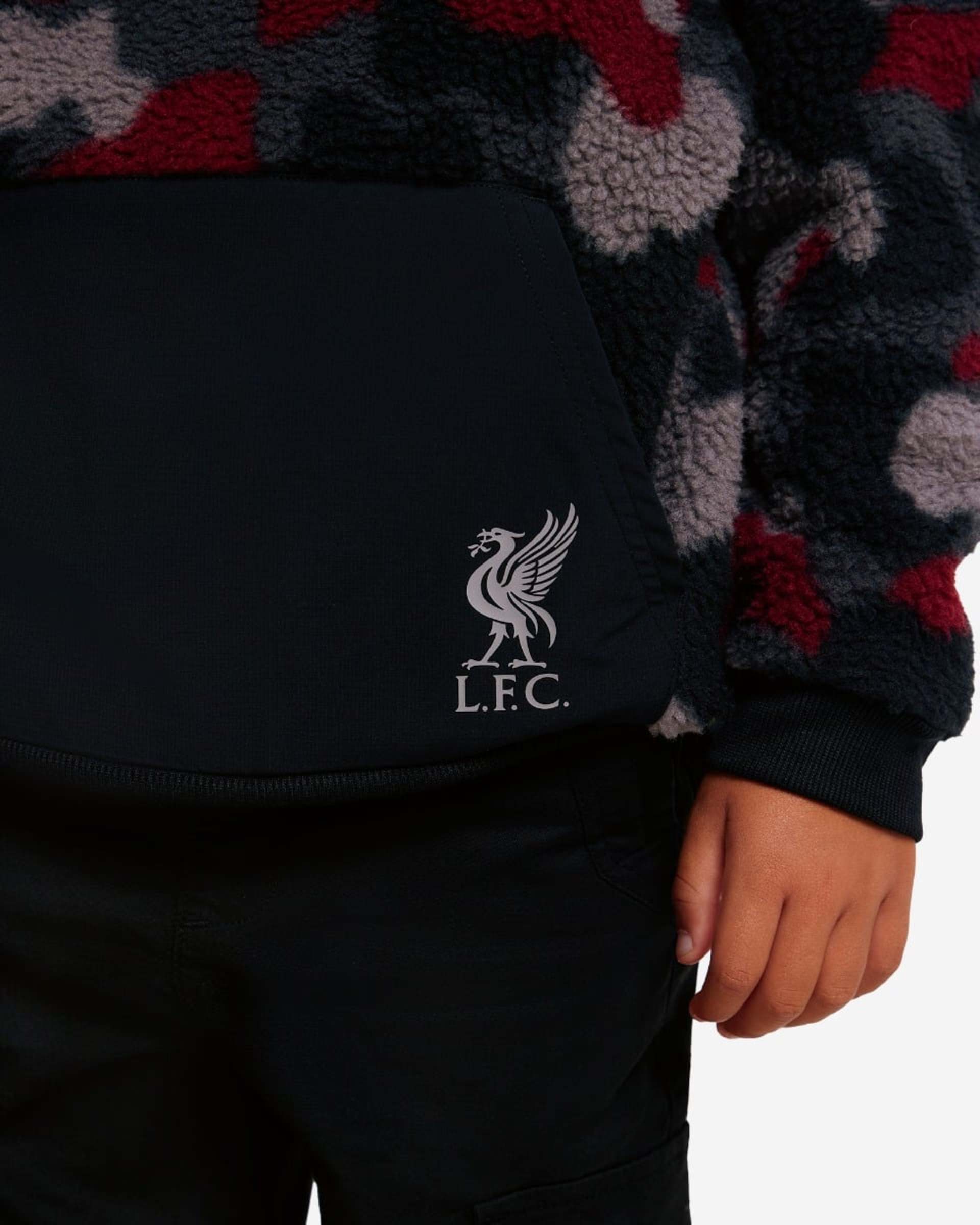 เสื้อฮู้ดฟลีซไซส์ YNWA รุ่น LFC Juniors สีเทา - Image 4