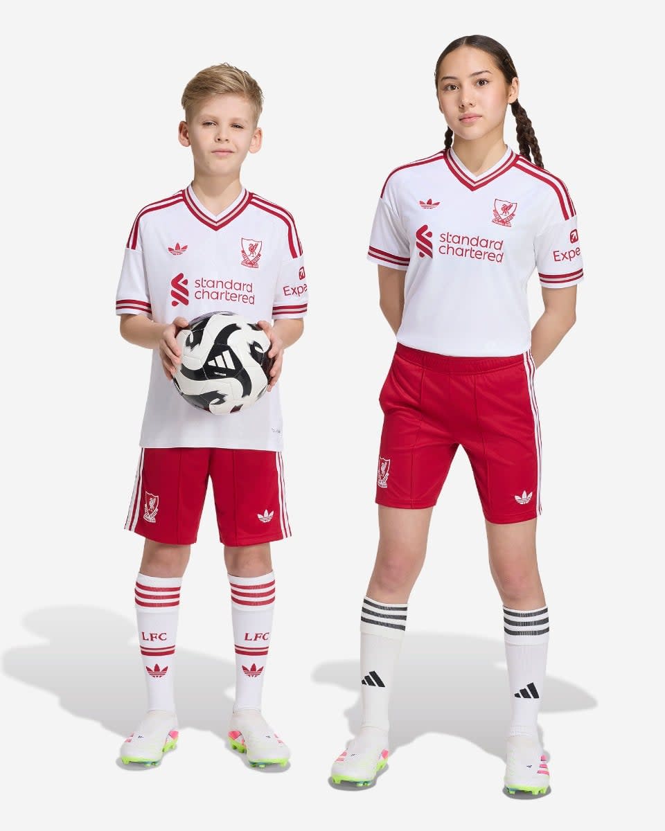LFC adidas Youth 26/27 Away Shorts Red - Image 3