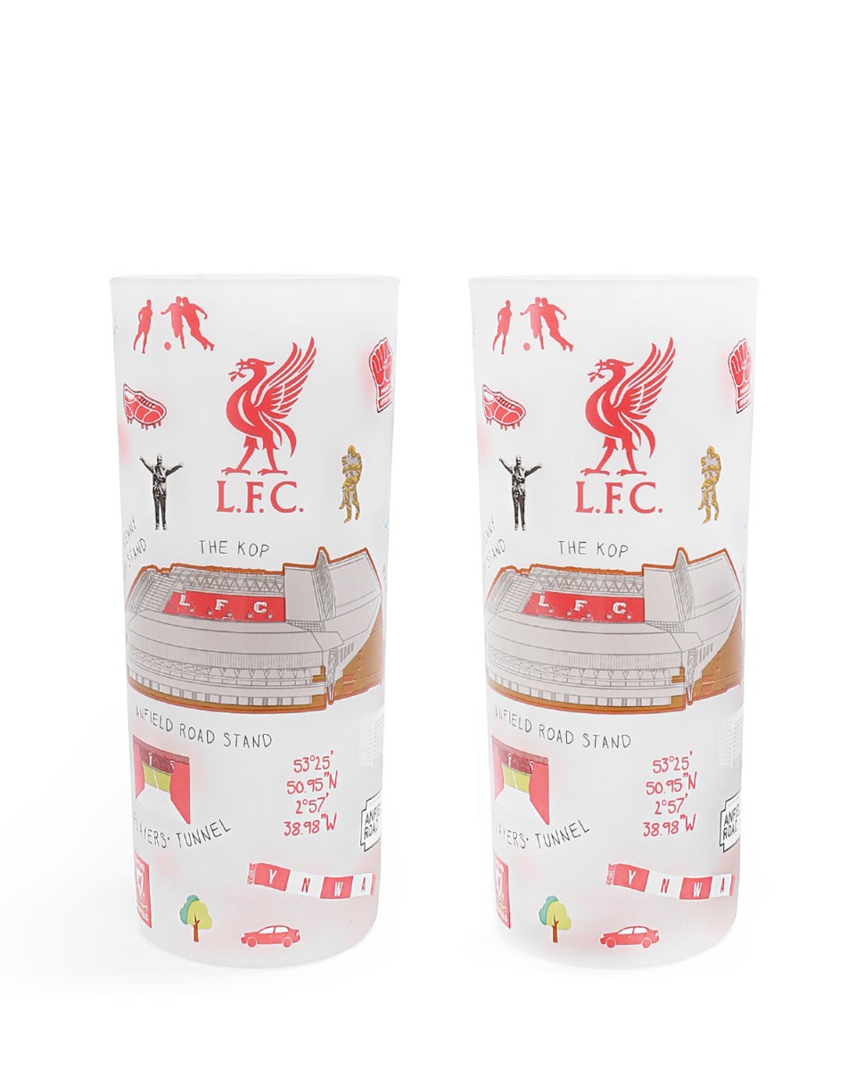 LFC Landmarks 2Pk Frosted Glass Tumblers - Image 1
