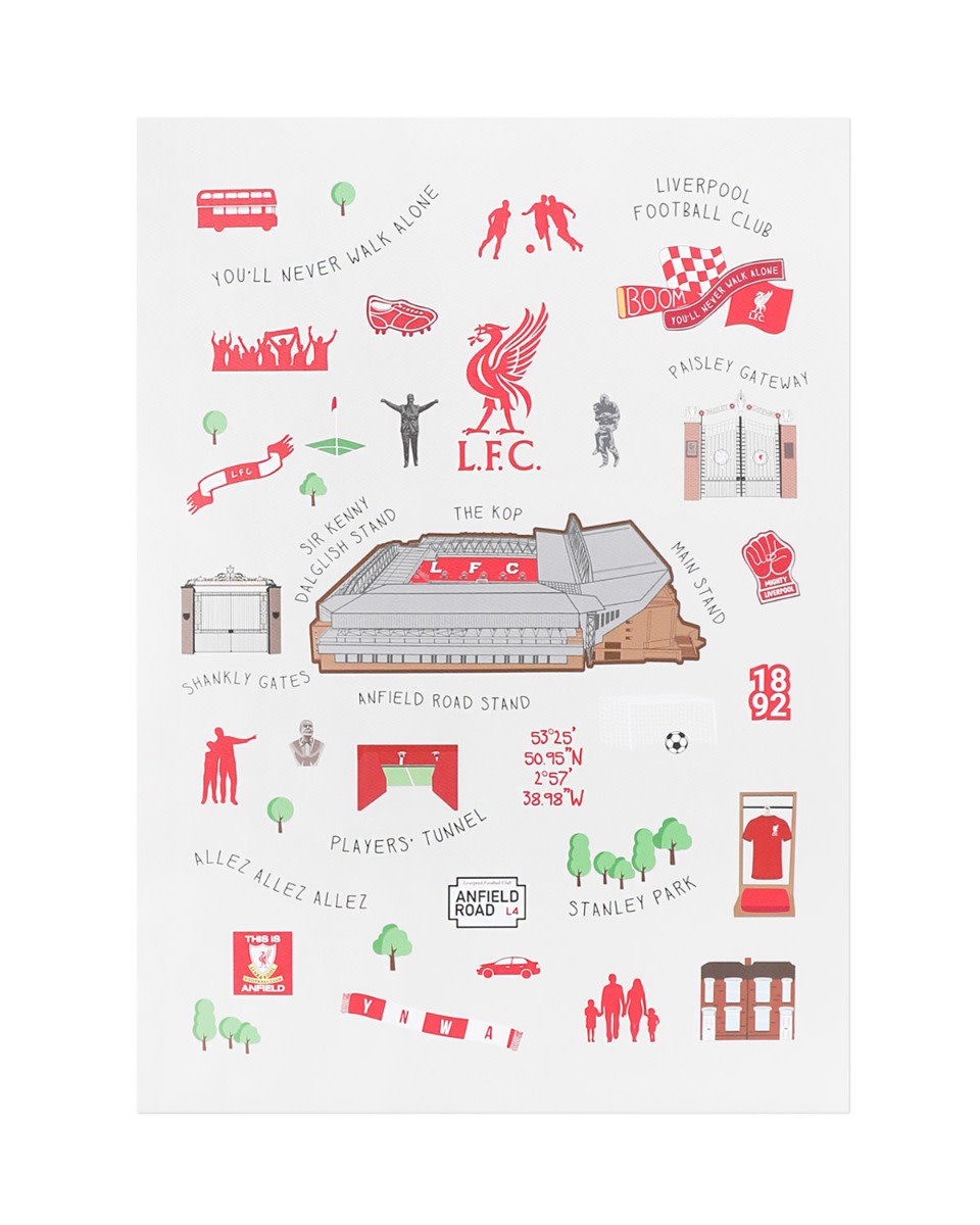 LFC Landmarks A3 Print - Image 1