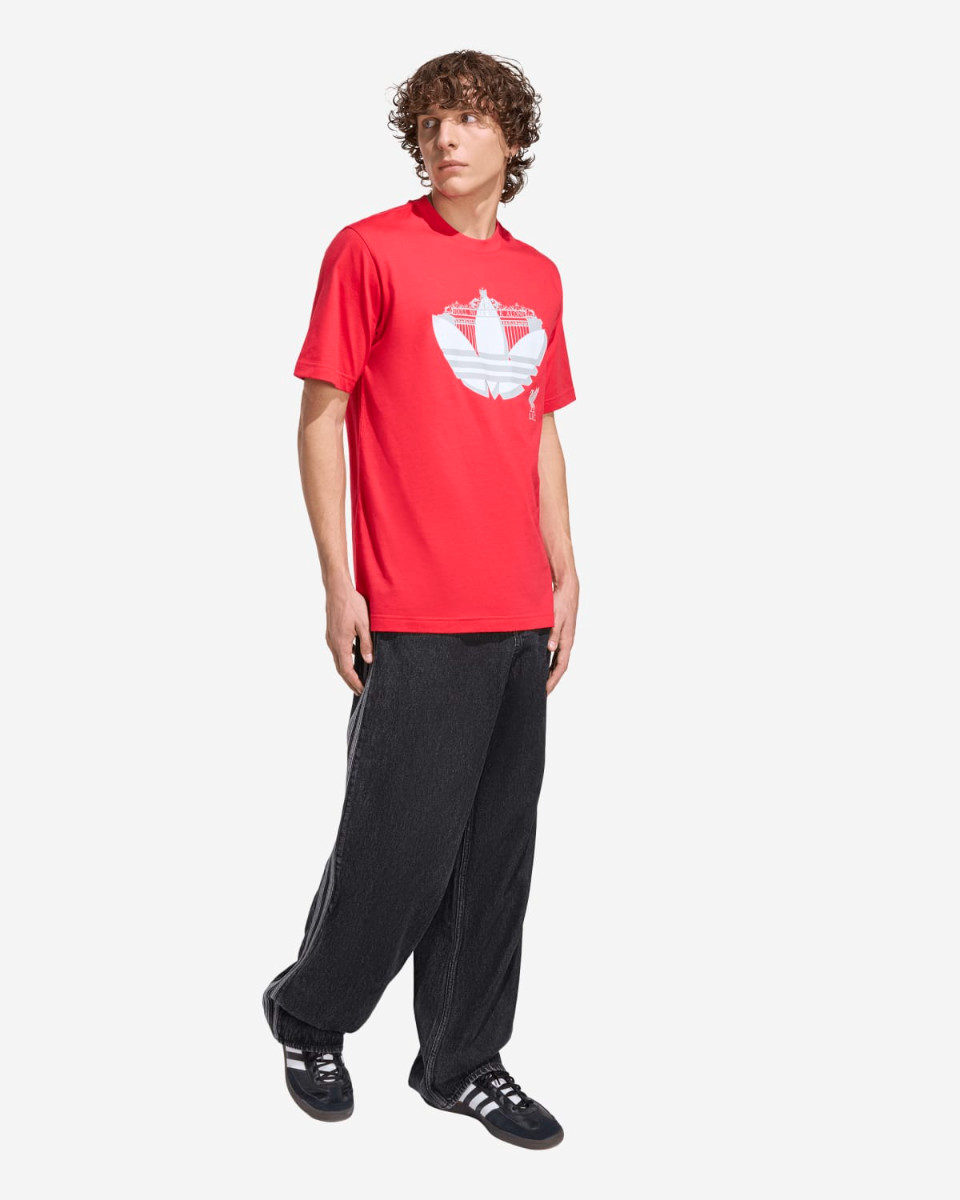 LFC adidas Mens Seasonal Graphic Trefoil Tee Red - Image 3