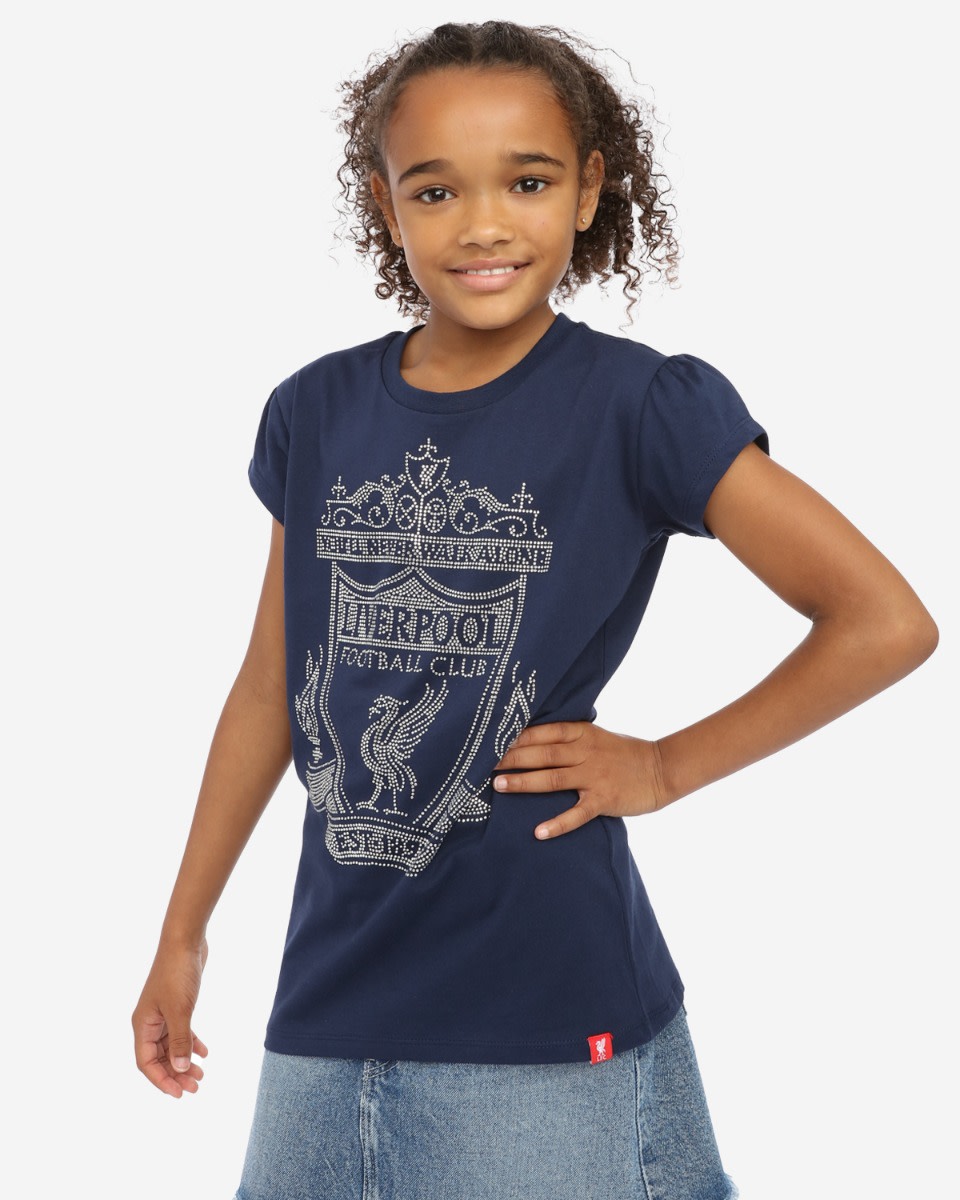 Camiseta LFC Junior Crest Diamonte Navy - Image 2