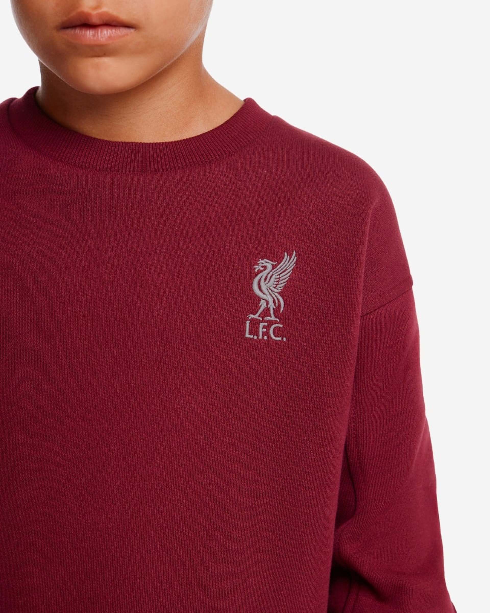 Sweat-shirt surdimensionné YNWA à empiècements LFC Juniors Cherry - Image 2