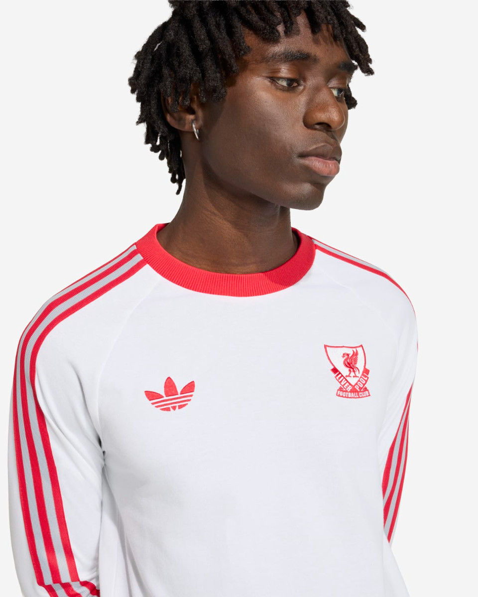 LFC adidas Originals Long Sleeve Tee White - Image 4