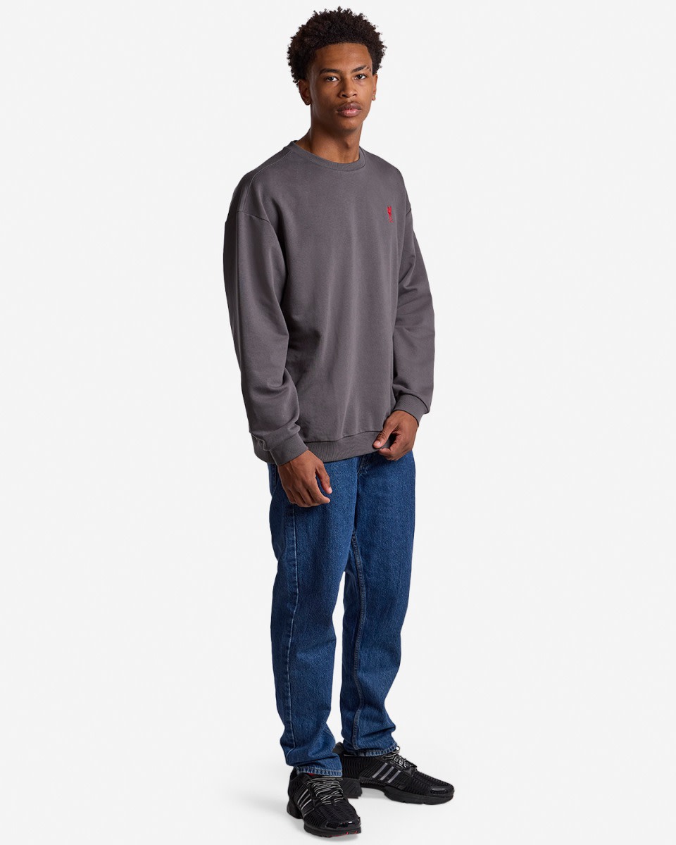 LFC Mens Distressed Back Oversized Sweatshirt Grey - Image 3