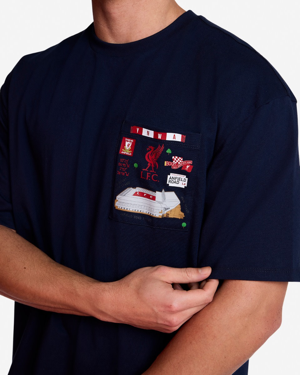 LFC Landmarks Mens Oversize Tee Navy - Image 2