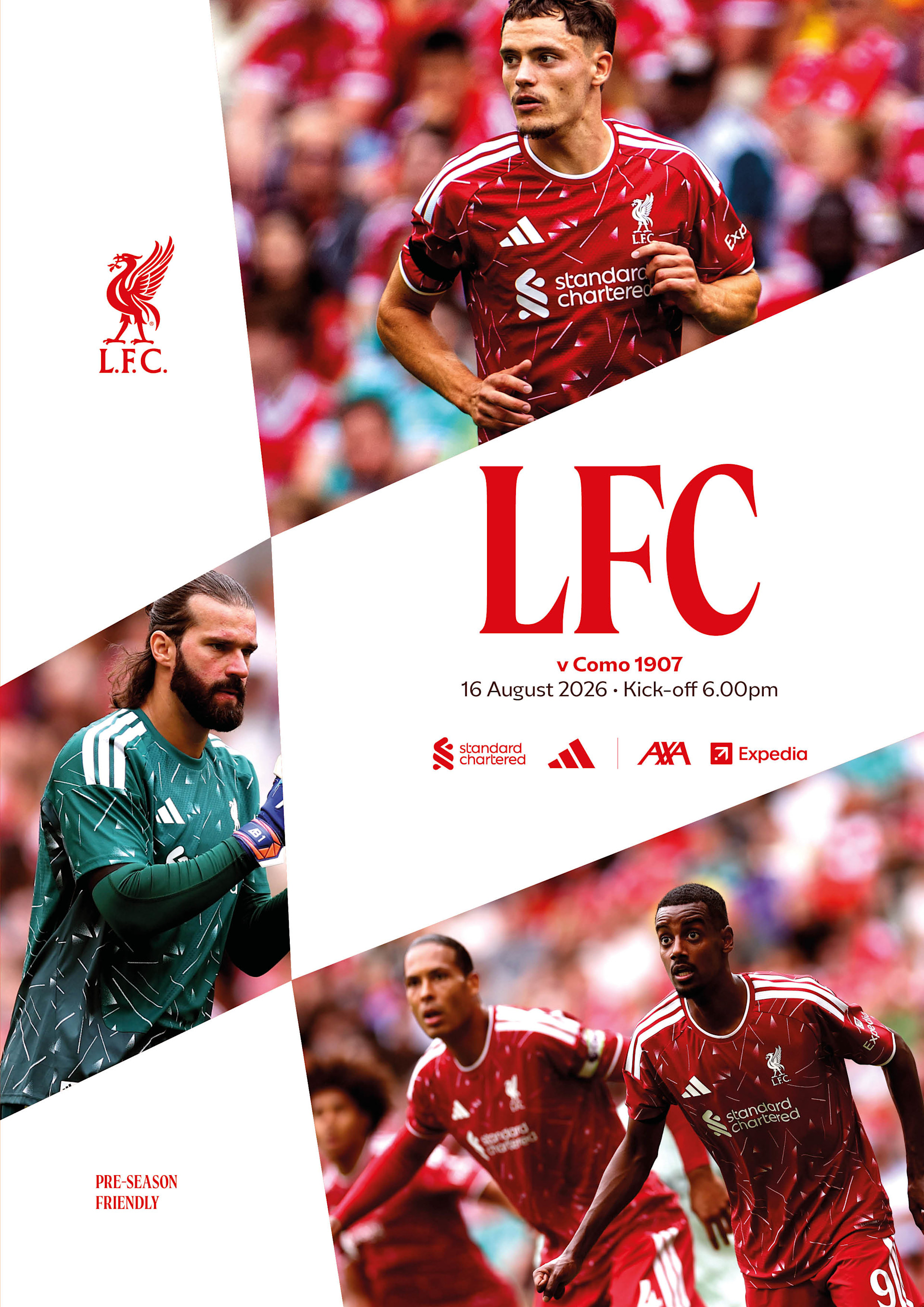 Kampdagsprogram - LFC vs Como - Preseason - 16/08/2026 - Image 1