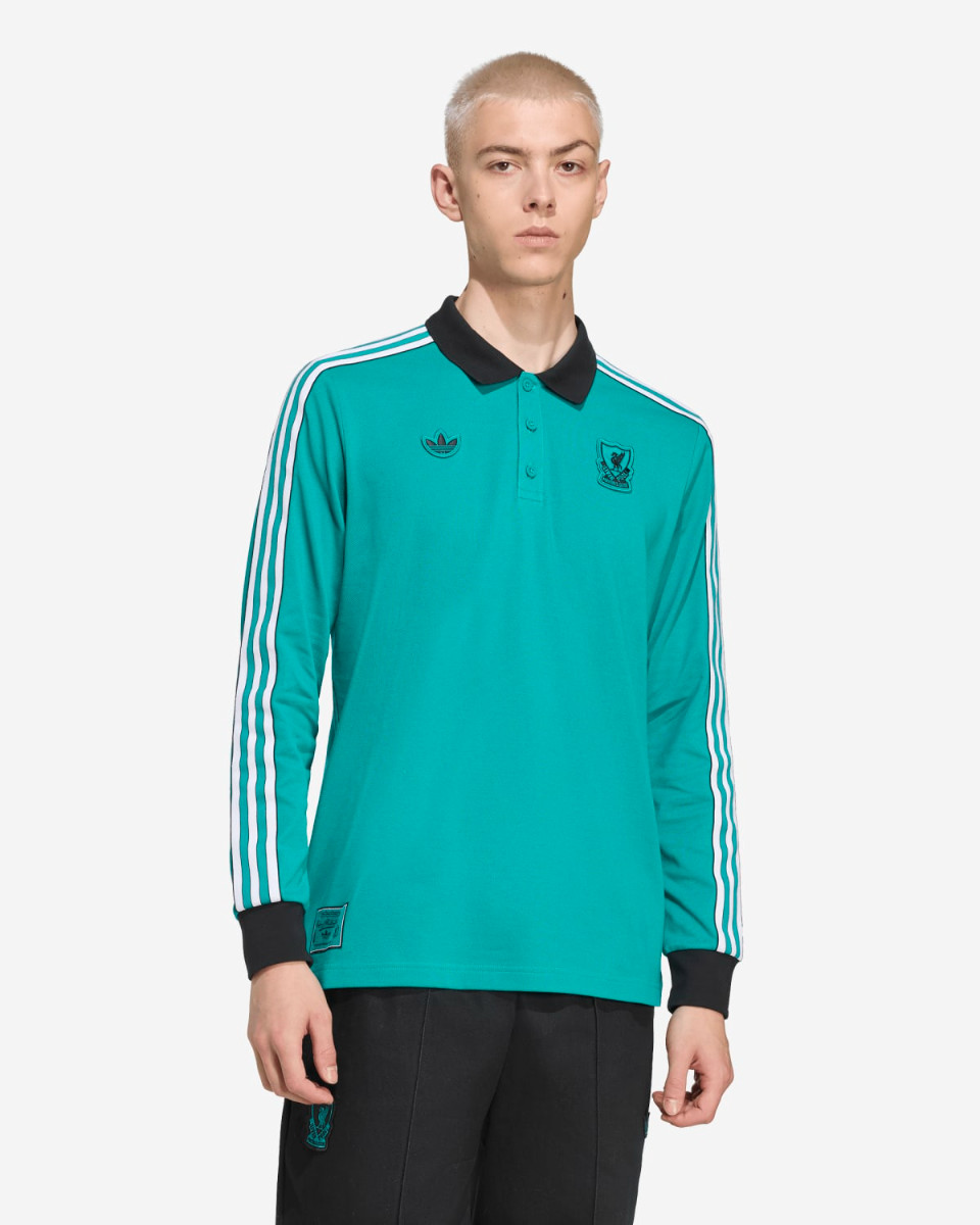 LFC adidas Mens 25/26 Icons Long Sleeve Polo - Image 1