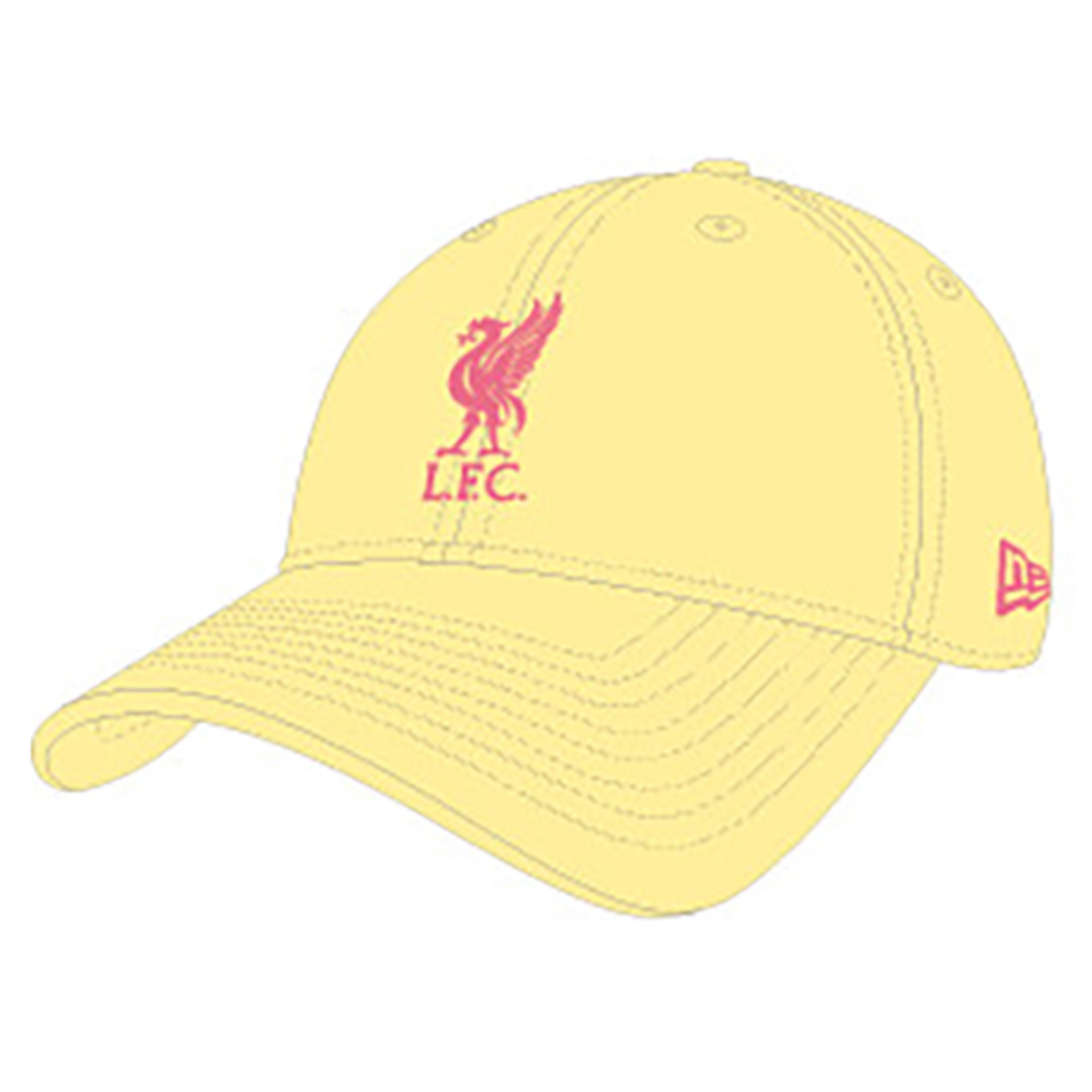 LFC New Era 9FORTY verstellbare Kappe für Damen, pastellgelb - Image 3
