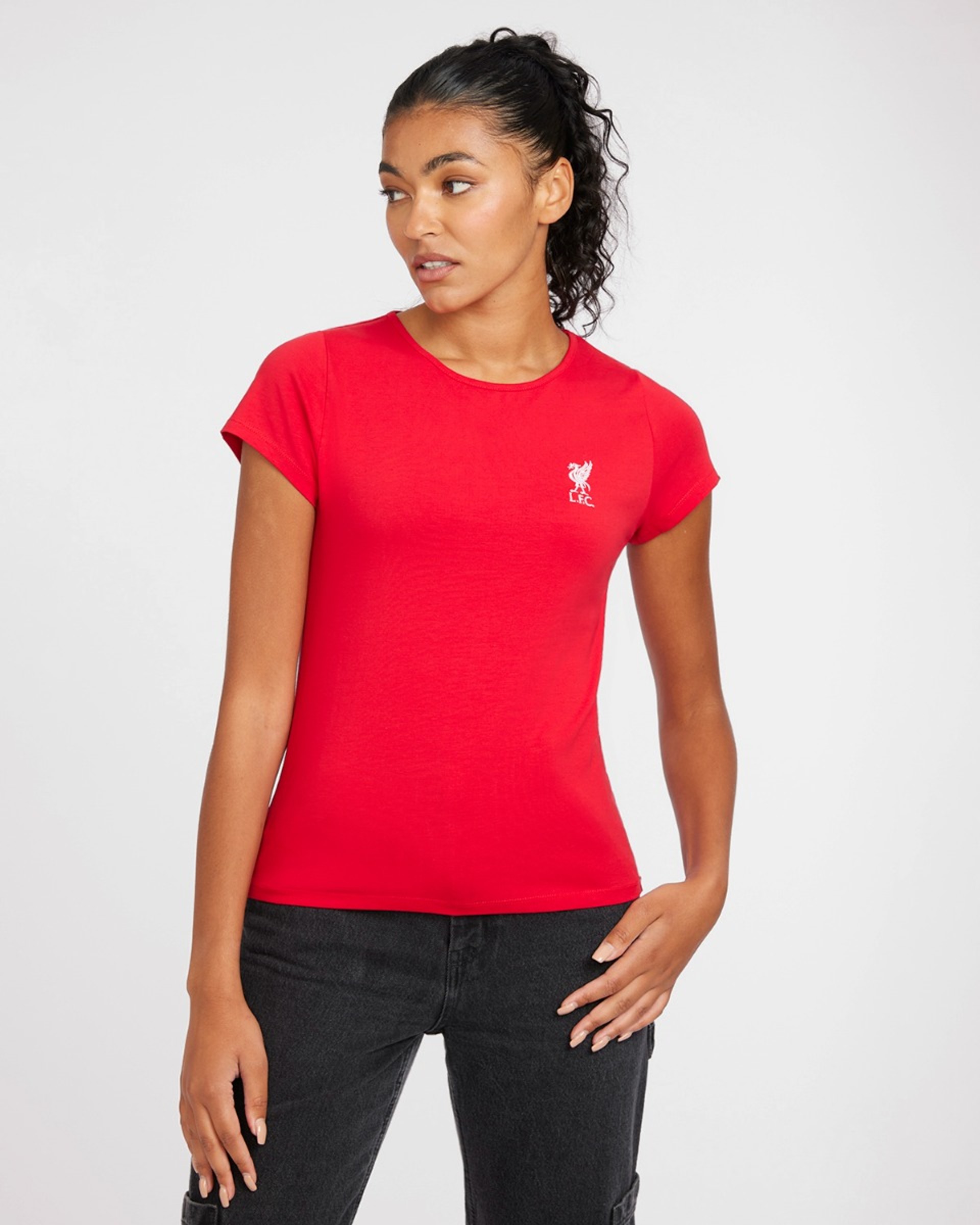 เสื้อยืดลิเวอร์เบิร์ดผู้หญิง LFC สีแดง - Image 4