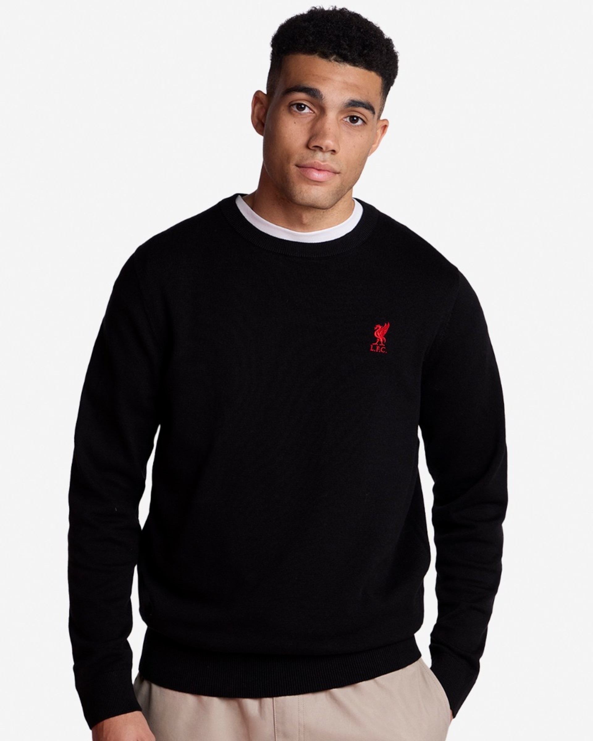 เสื้อสเวตเตอร์ถักคอครูบุรุษ LFC สีดำ - Image 1