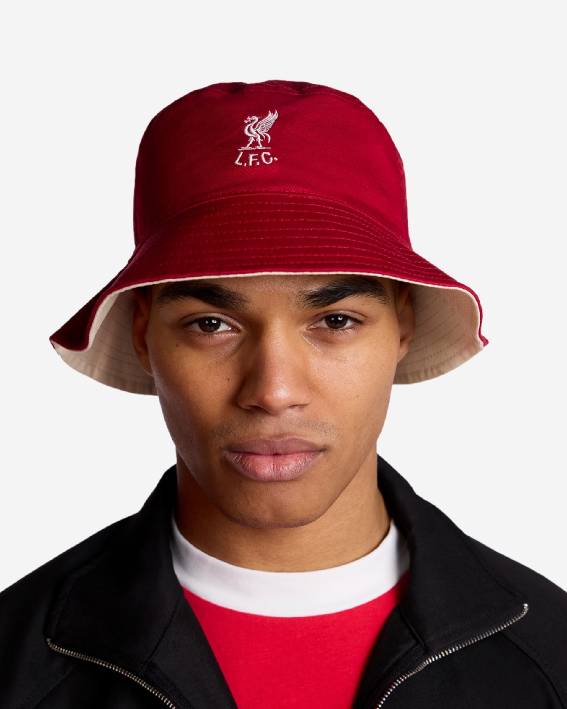 LFC Fischerhut für Erwachsene, wendbar, mit Schaft, Rot/Ecru - Image 1