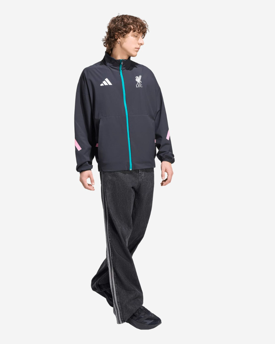 LFC adidas Mens 25/26 Z.N.E Anthem Jacket Black - Image 3