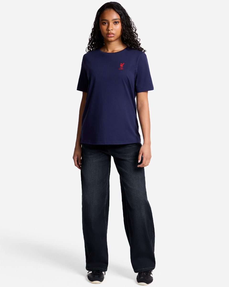 LFC Womens Liverbird Tee Navy - Image 3