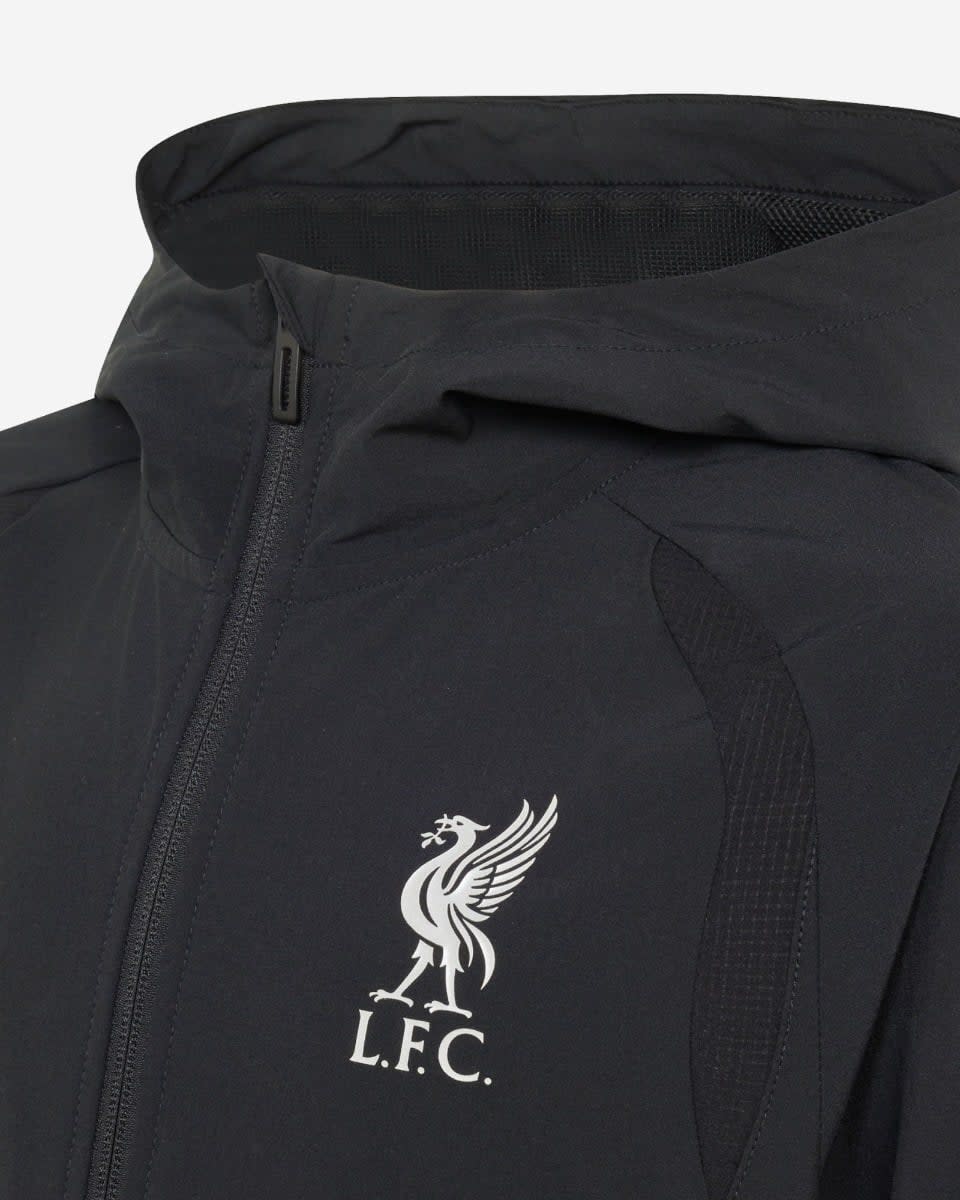 LFC adidas Tiro Travel Windjacke für Jugendliche mit durchgehendem Reißverschluss, Schwarz - Image 3