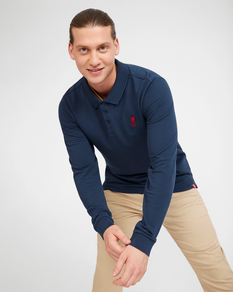 LFC ロングスリーブポロネイビー - Image 2