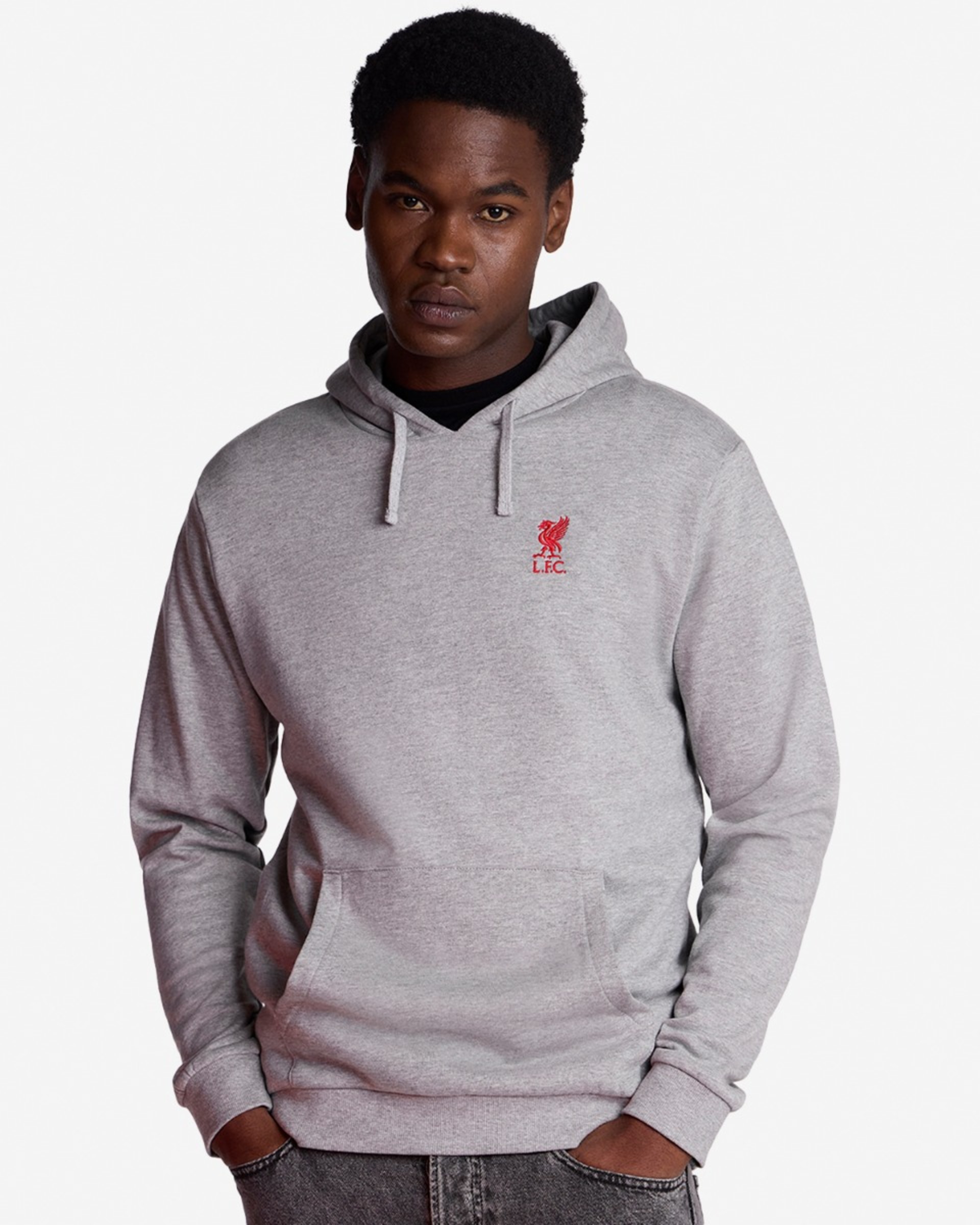 Sudadera con capucha LFC para hombre con logo, gris jaspeado - Image 1