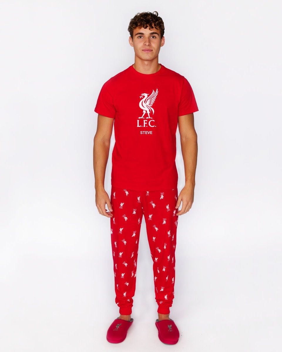 LFC Mens Personalised Liverbird Pyjamas - Image 1
