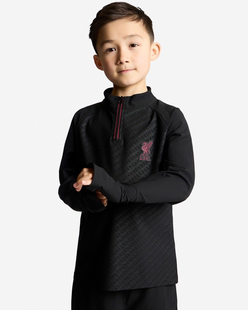 LFC Juniors 1/4 Zip Raglan Top Black - Image 1
