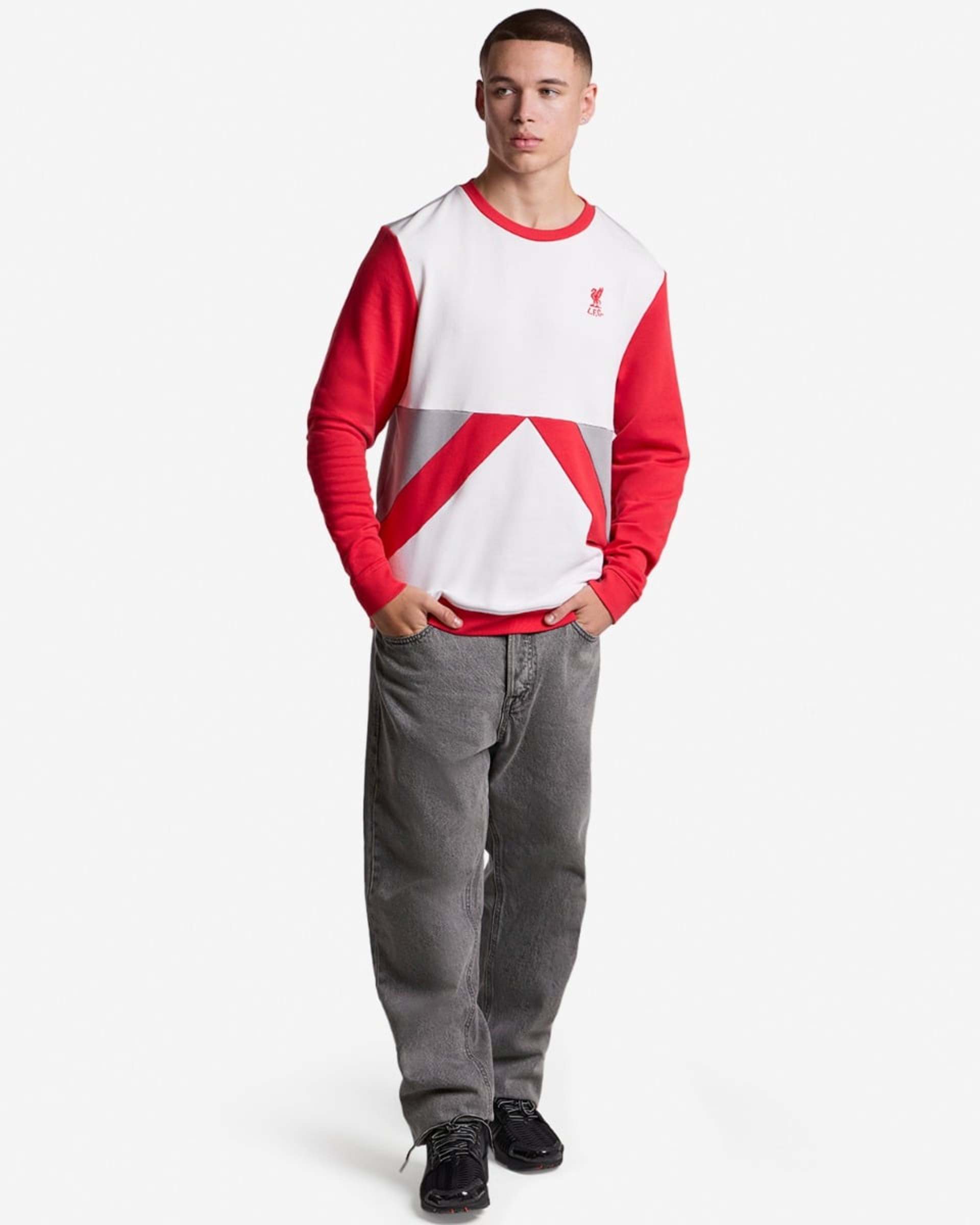 Sudadera LFC con cuello redondo de 86 paneles para hombre, color blanco - Image 4