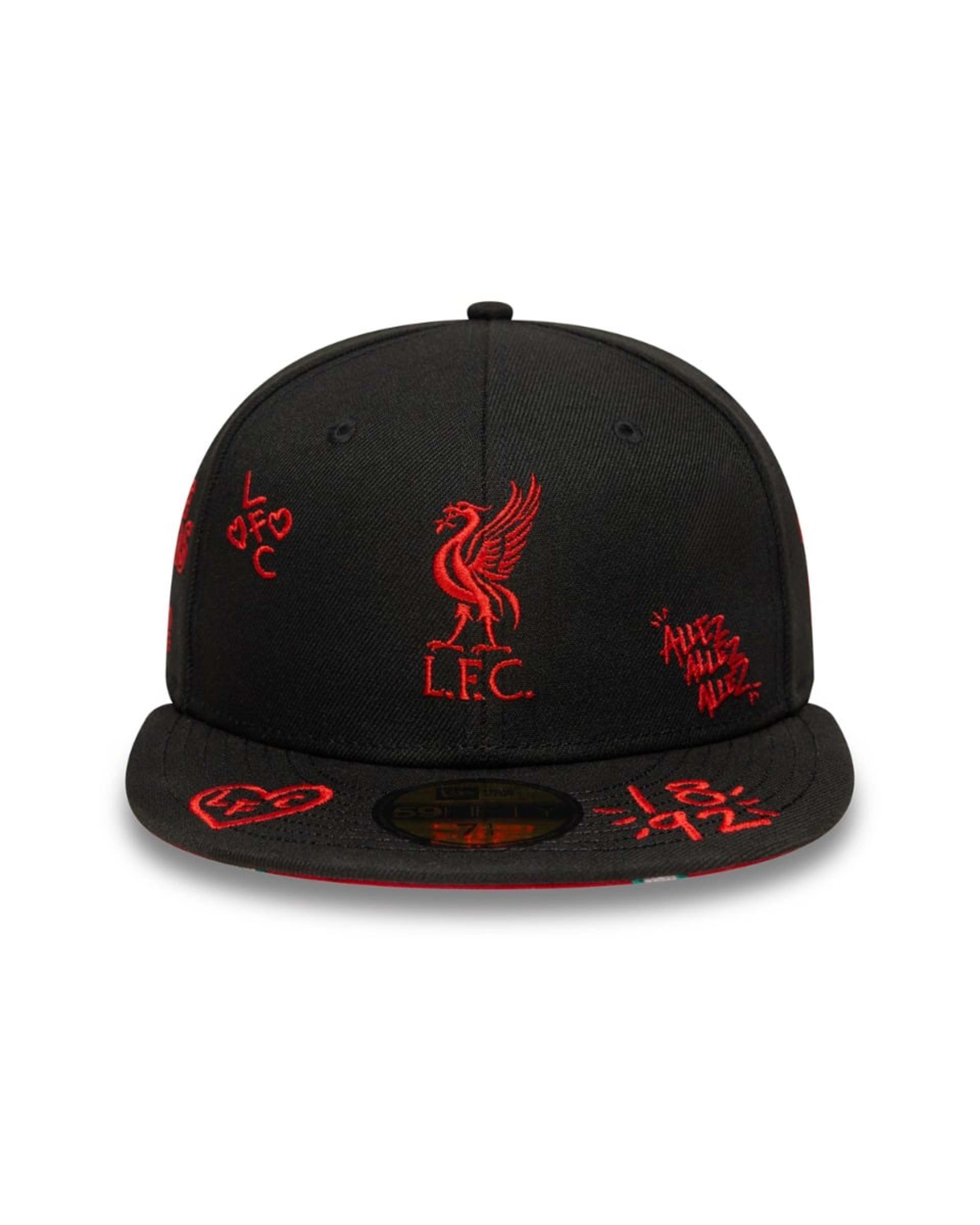 Casquette LFC New Era 59FIFTY Scribble noire et rouge - Image 3