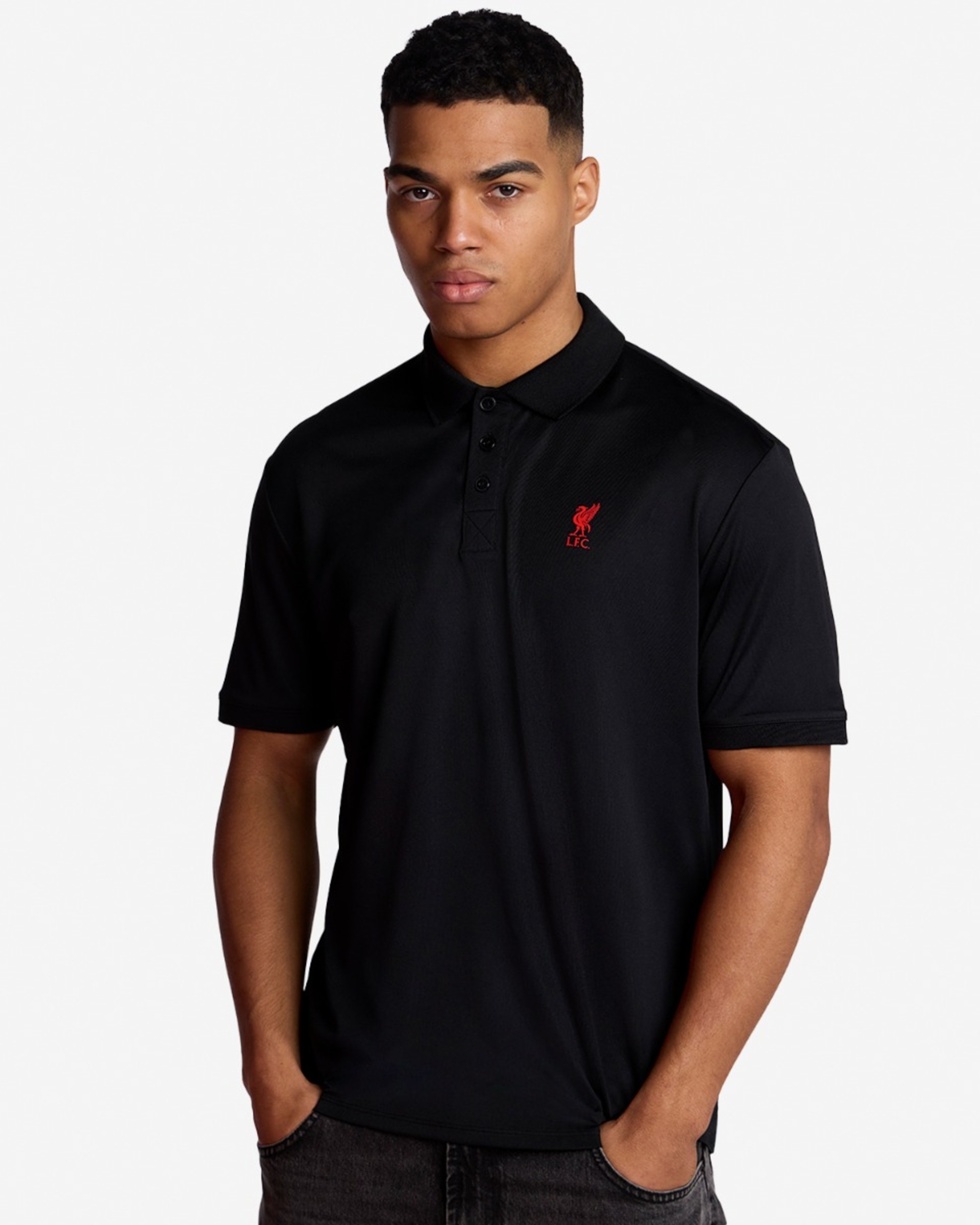 LFC Herre Poly Polo Sort - Image 1