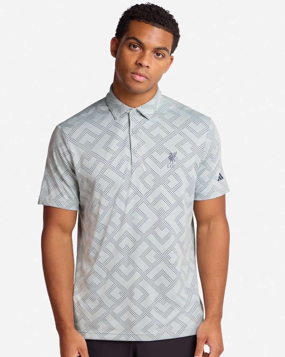 LFC adidas Ultimate365 Golf-Poloshirt, Jacquard-Design, für Erwachsene, Wonder Sage & Navy - Image 1